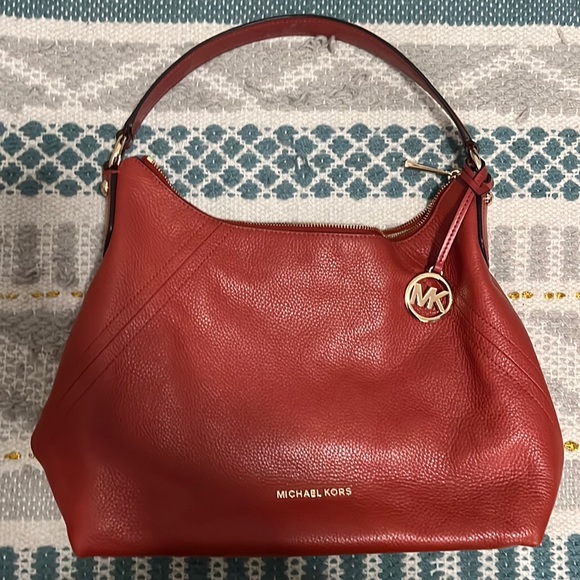 Michael Kors Handbags - Michael Kors red leather shoulder bag. Aria model terracotta